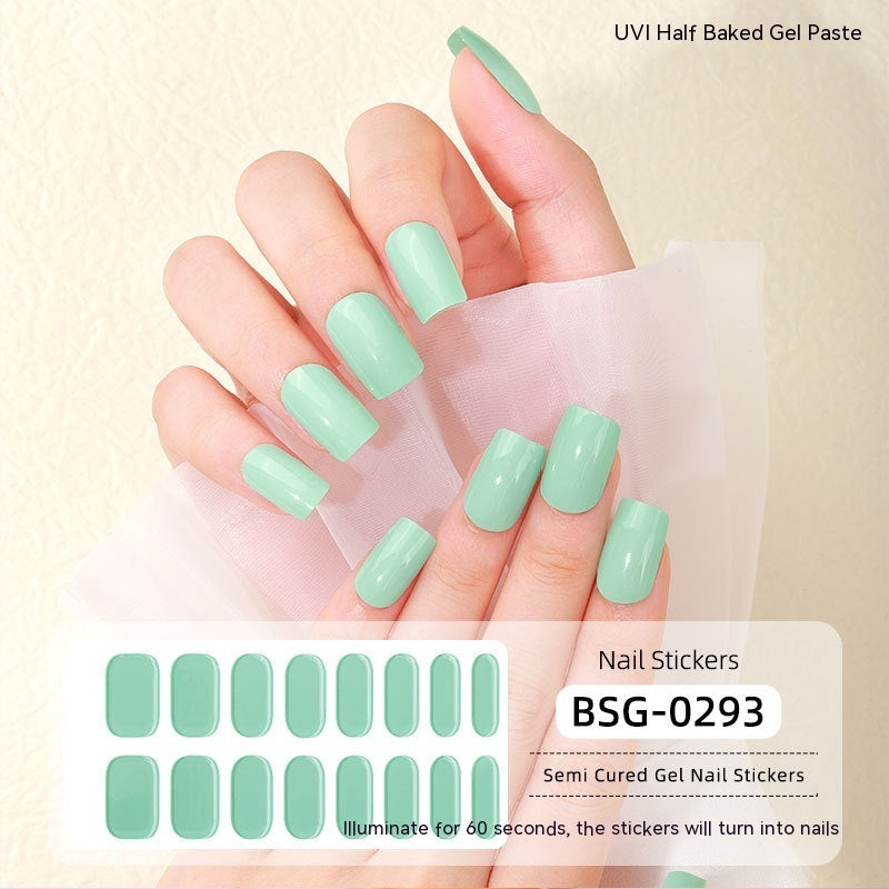 Autocollant pour ongles en gel semi-durcissant simple et tendance pour femmes