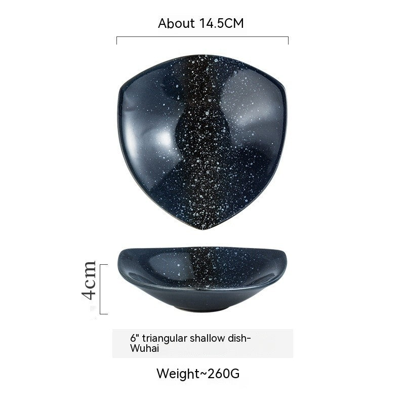 Japanese-style Ceramic Plate Creative Triangle Dessert Sushi Dish