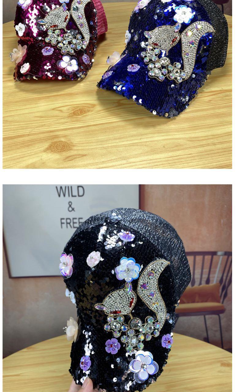 Sombrero de verano con flores de zorro y diamantes de imitación