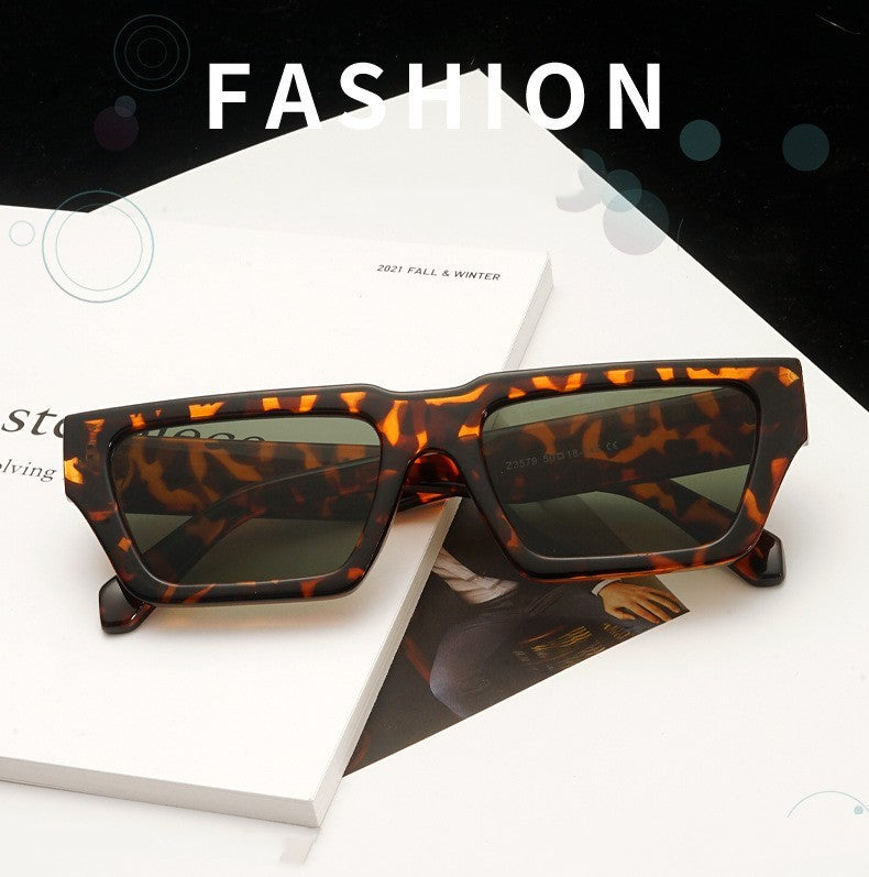 Protección UV Sombrilla Personalidad Retro Leopard Print Gafas de sol UV400
