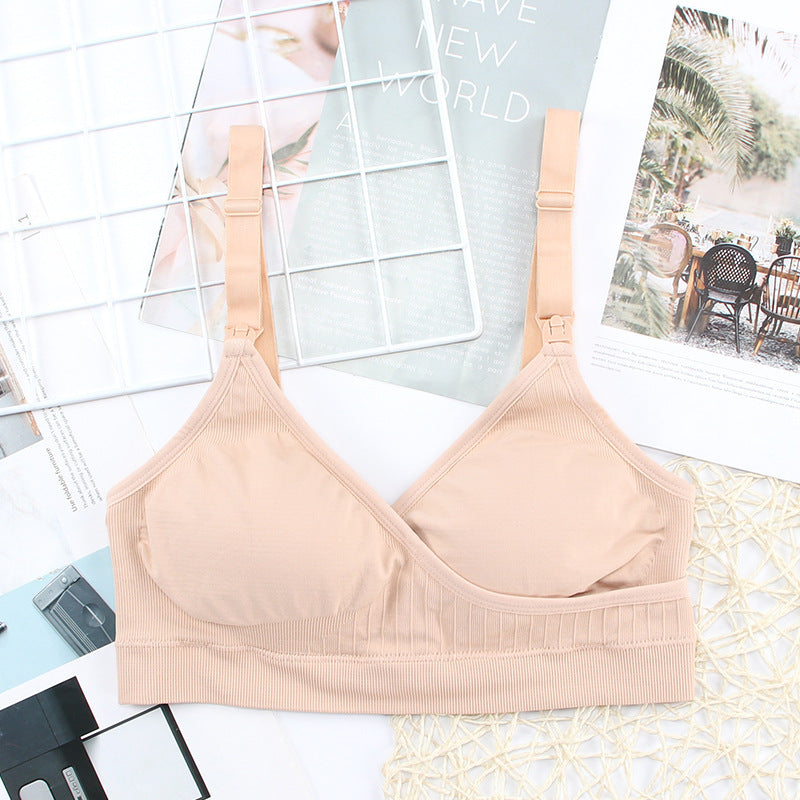 Soutien-gorge d'allaitement sans armatures avec boucle sur le devant, grande taille