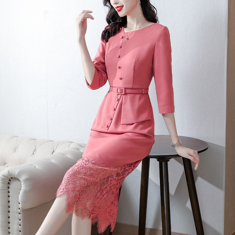Atmospheric Mid-length Skirt Professional Package Hip Skirt Dress