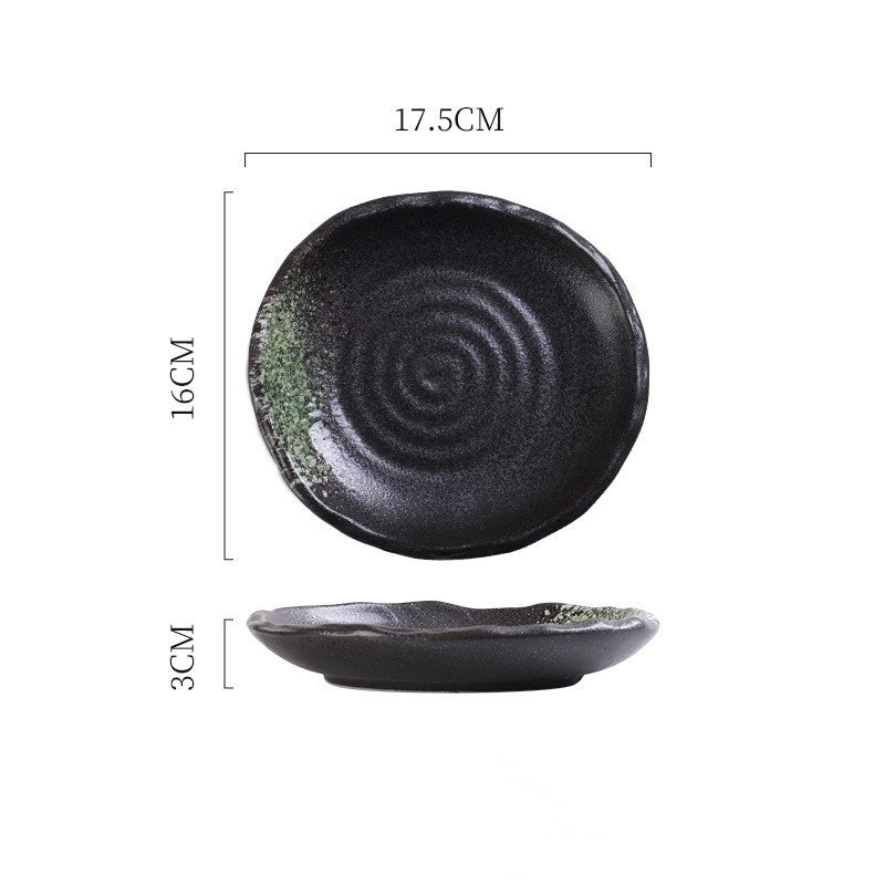 Plato de cerámica Irregular para aperitivos de Sushi, plato de guarnición para el hogar, vajilla creativa para restaurante