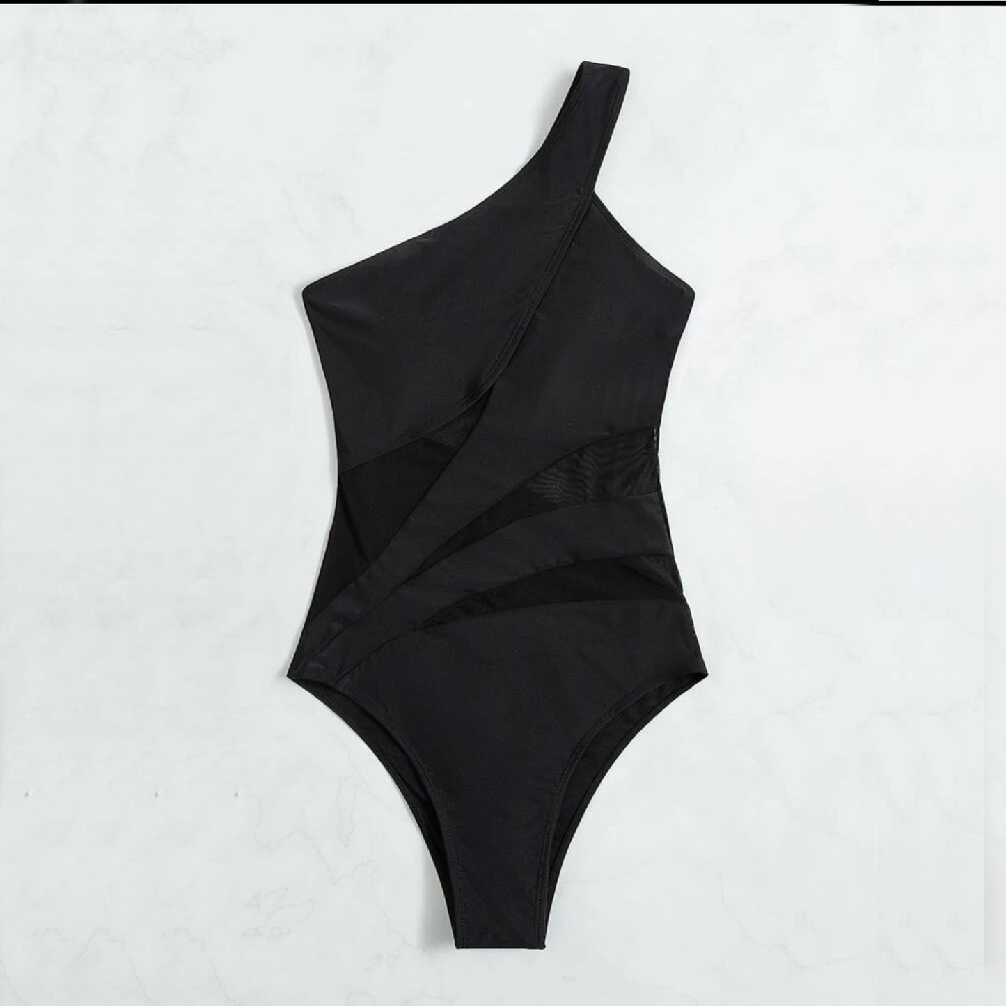 Traje de baño de mujer sexy de color sólido traje de baño de una pieza bikini