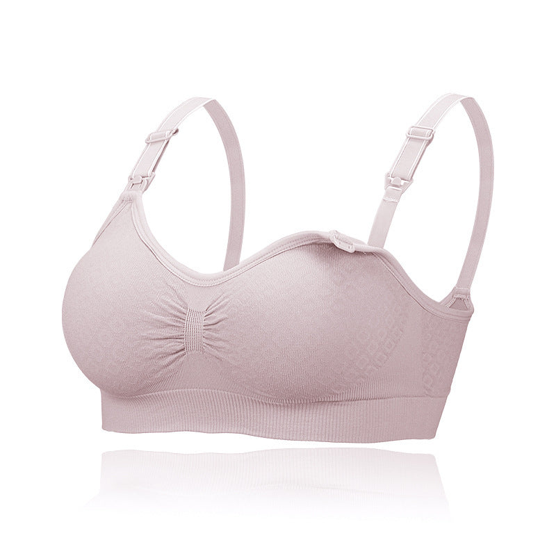 Soutien-gorge d'allaitement de maternité sans armatures avec boucle sur le devant