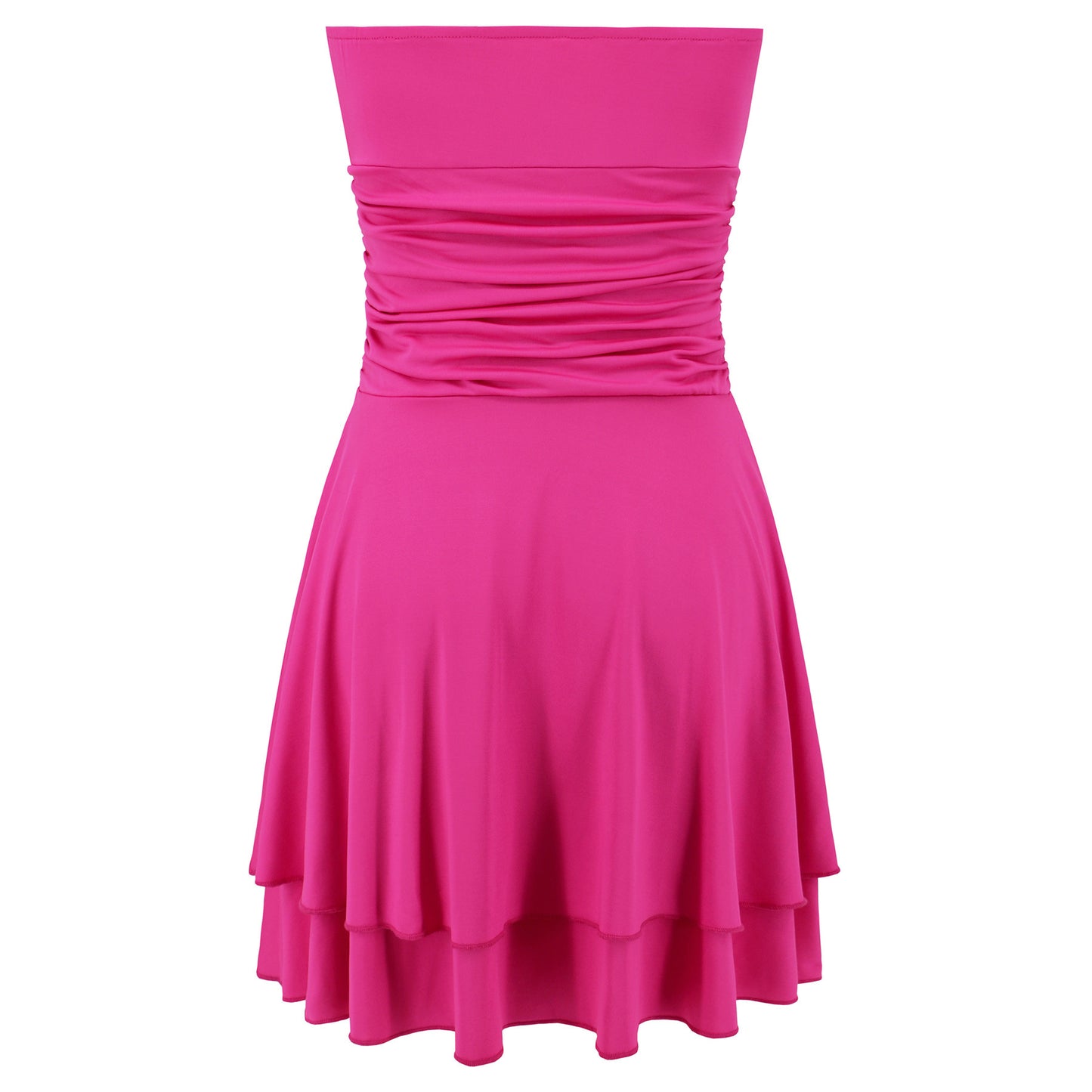 Robe courte tube à volants, couleur unie, tendance, pour soirée, plage, vêtements pour femmes