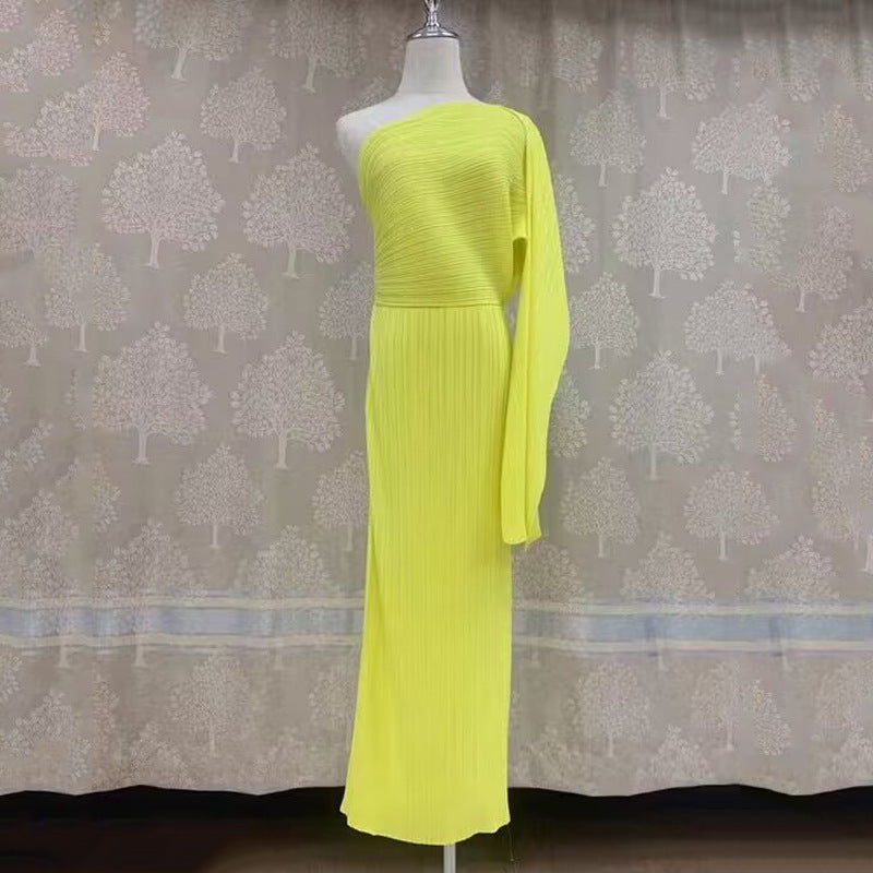 Robe châle plissée d'été pour femme