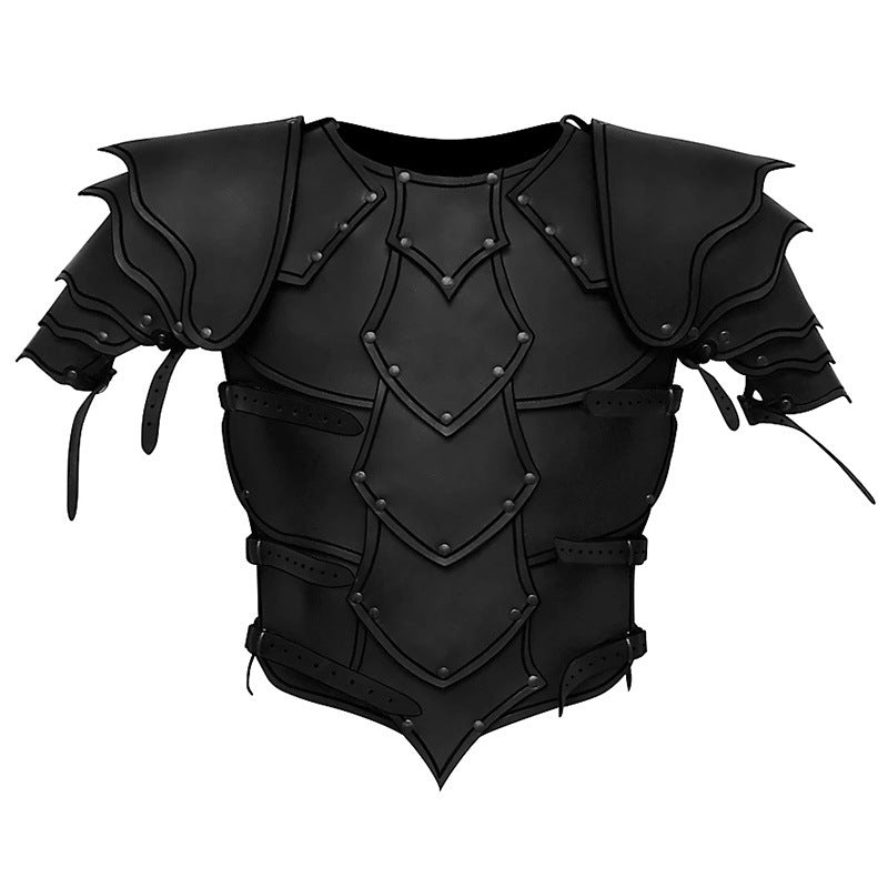 Costume d'anime réaliste, armure de samouraï, vêtements en cuir synthétique pour hommes