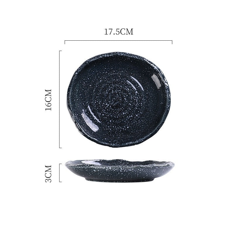 Plato de cerámica Irregular para aperitivos de Sushi, plato de guarnición para el hogar, vajilla creativa para restaurante