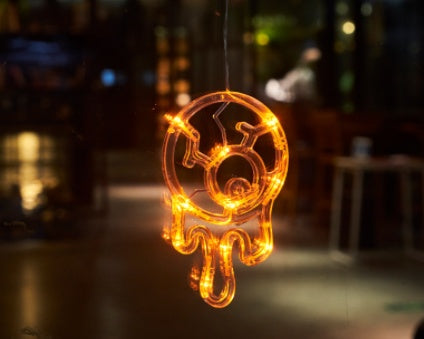 Luces LED colgantes para ventana de Halloween, luces colgantes de calabaza y araña, luces de ambiente de terror fantasma, luces decorativas para fiestas navideñas, decoración del hogar