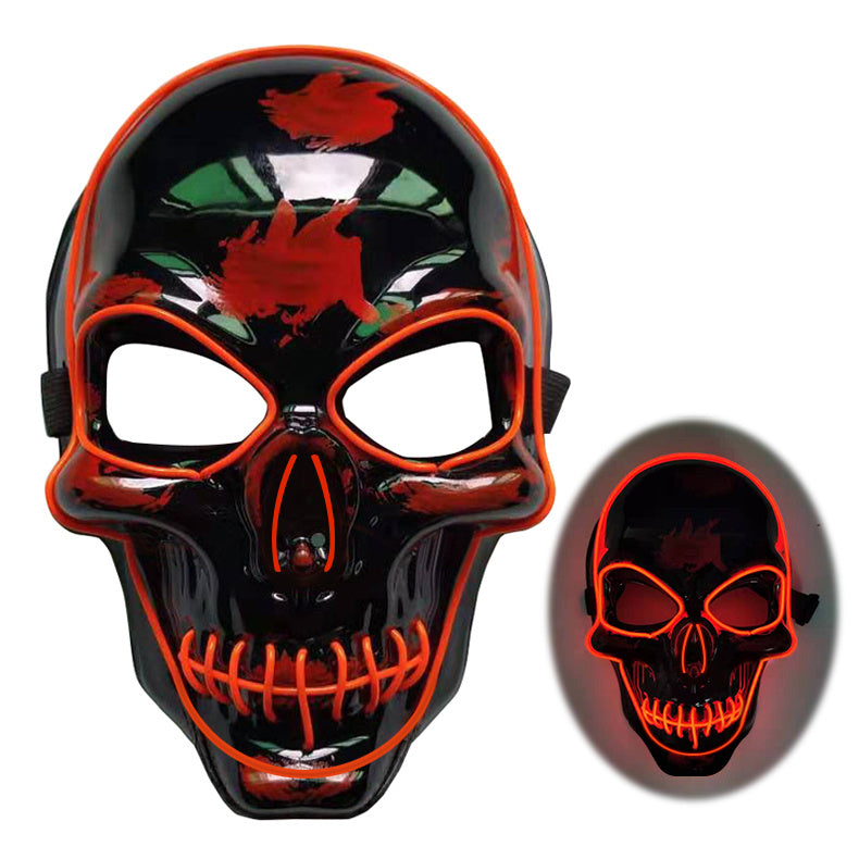 Masque squelette d'Halloween à LED