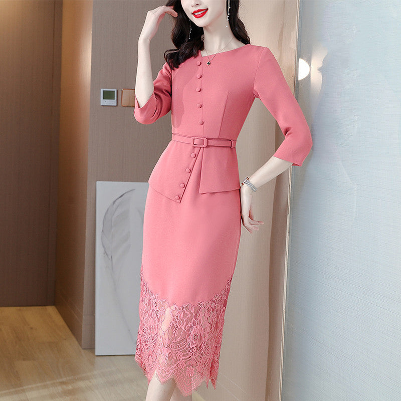 Atmospheric Mid-length Skirt Professional Package Hip Skirt Dress
