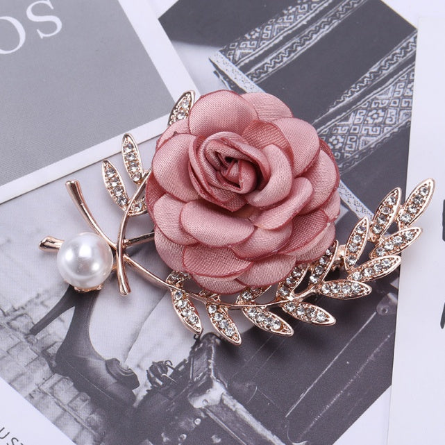 Accesorios de ropa para suéter con alfiler de flores