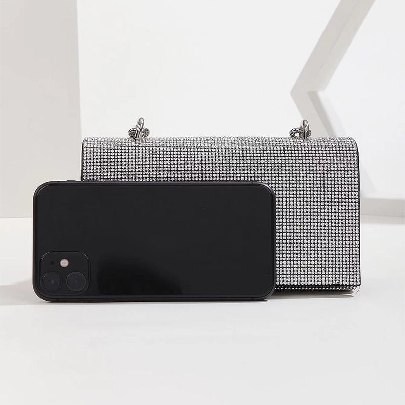 Sac à main brillant 3A entièrement en diamants pour femme, sac de soirée de luxe, sac à bandoulière pour dames