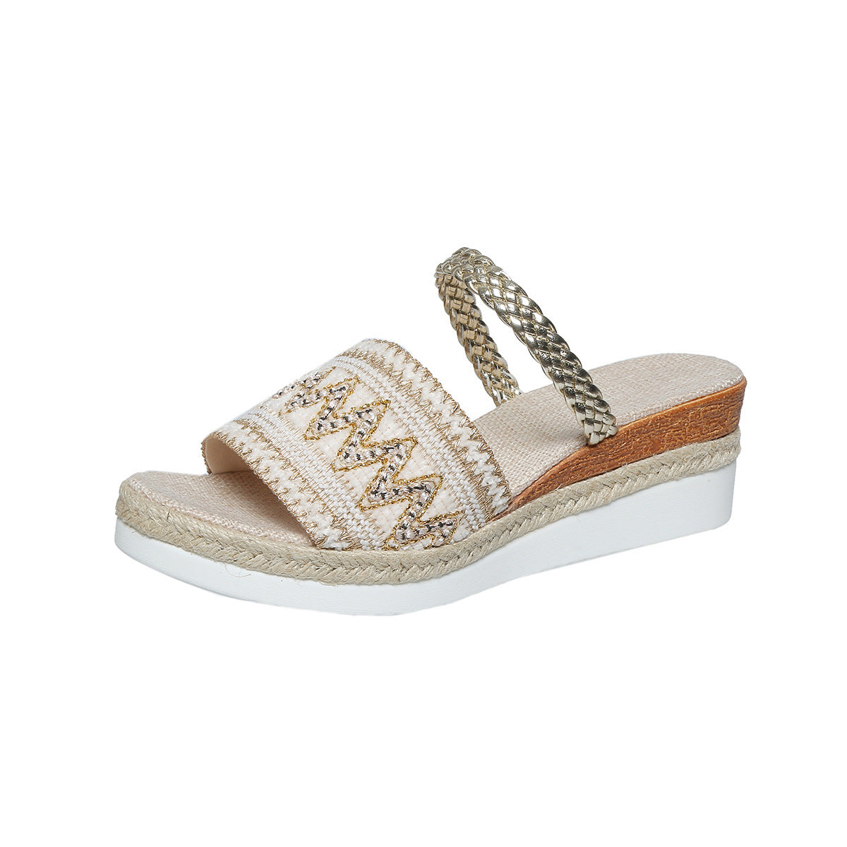 Ethnic Style One-line Thick-soled Sandals