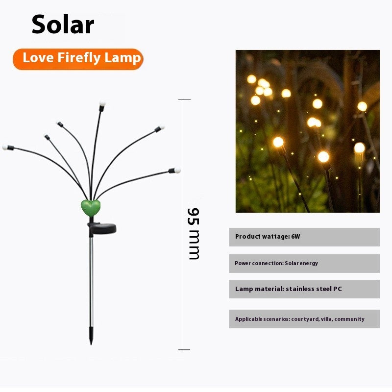 Lámpara de jardín impermeable al aire libre Solar Firefly Villa