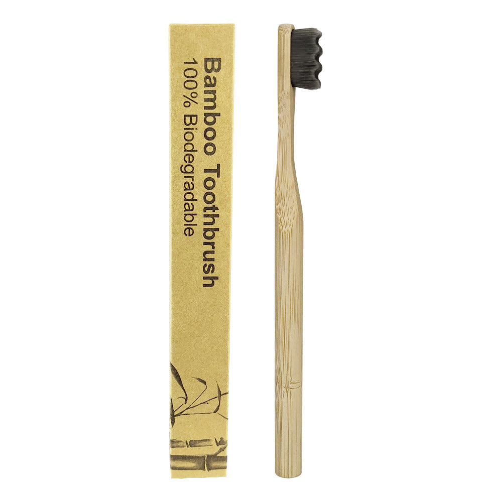 Round Rod Nano Degradable Bamboo Toothbrush