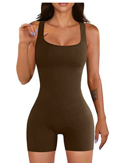 Open Back Waisted Women's Jumpsuit