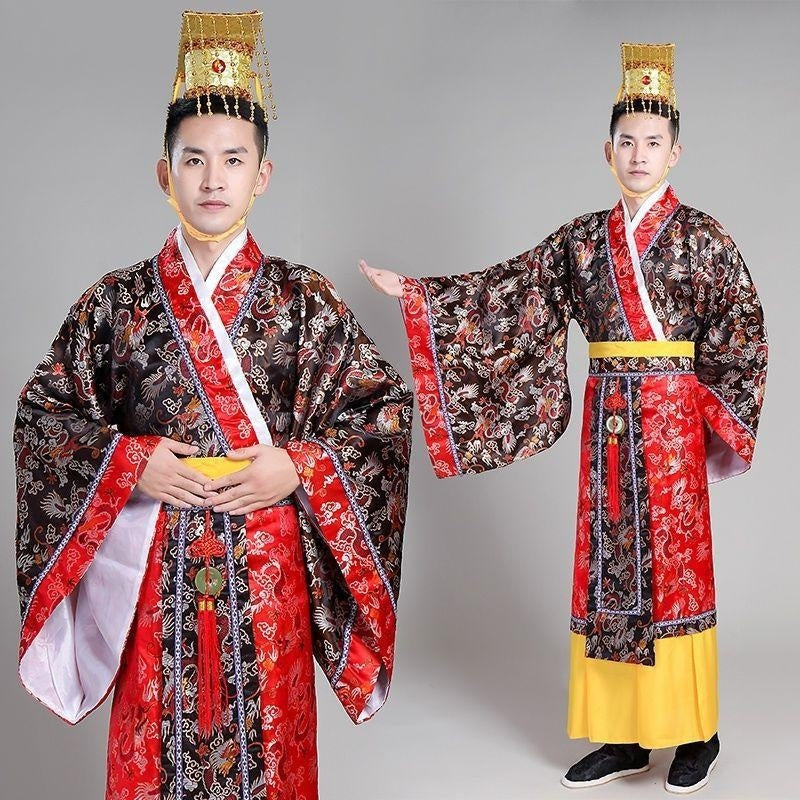 Ancient Costume Of Emperor Of Tang Dynasty Ancient Dragon Robe Of Emperor Wu