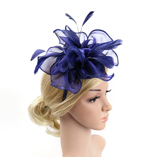 Three-dimensional Flower Hair Ornament With Organza Fabric