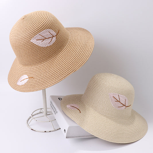 Foldable Hand Knitted Straw Hat Seaside Beach Hat