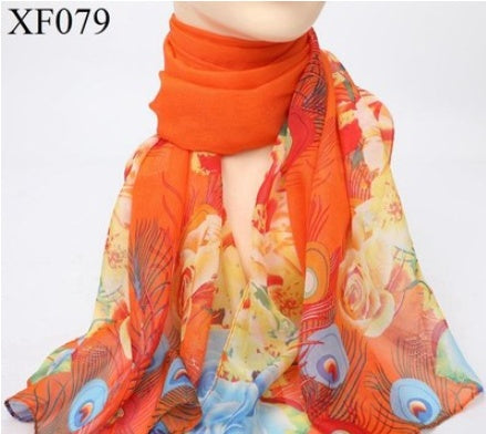 Print Chiffon Scarf Shawl