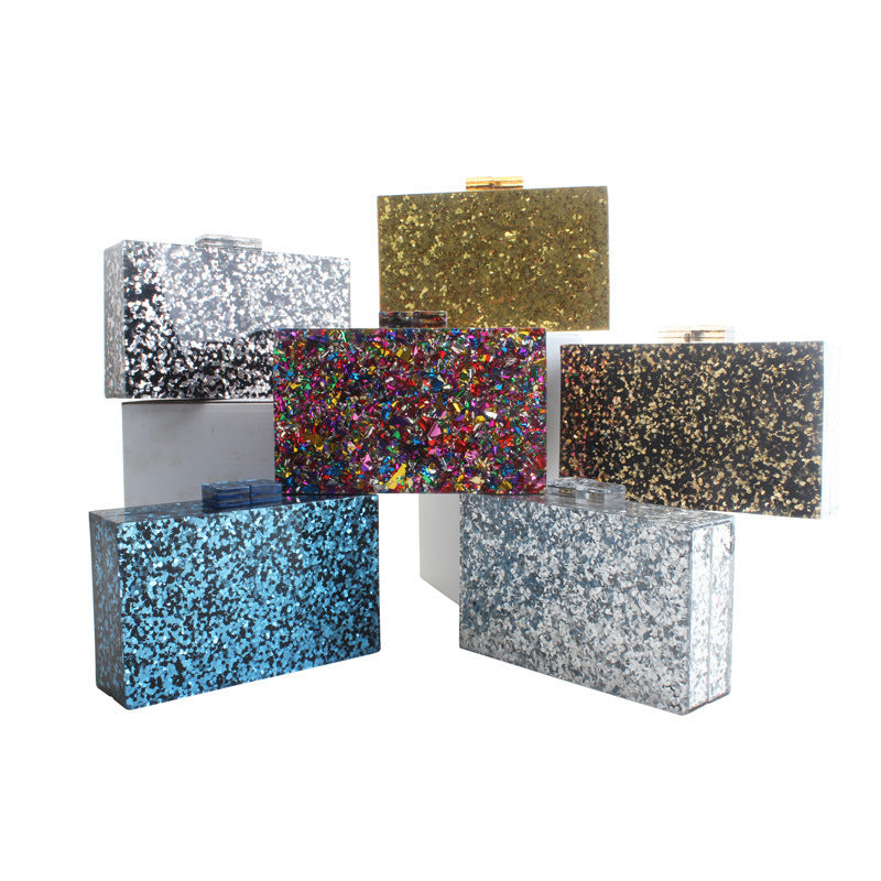 New All-match Acrylic Sequin Party Clutch