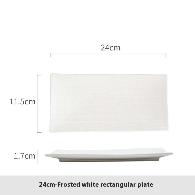 Rectangular Plate Household Minimalist Porcelain Dinner Plate