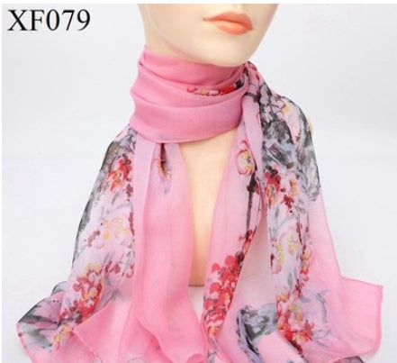 Print Chiffon Scarf Shawl