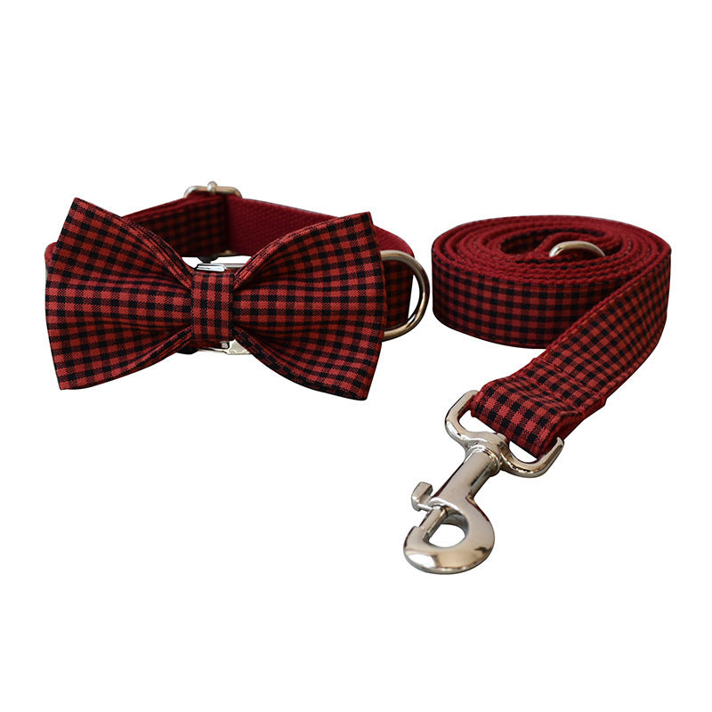 Red And Black Plaid Cotton Alloy Accessories