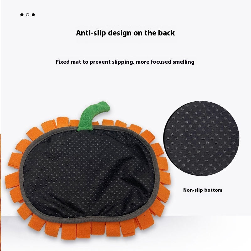 Pet Smell Mat Pumpkin Woollen Pad Anti-choke Slow Food Training Mat