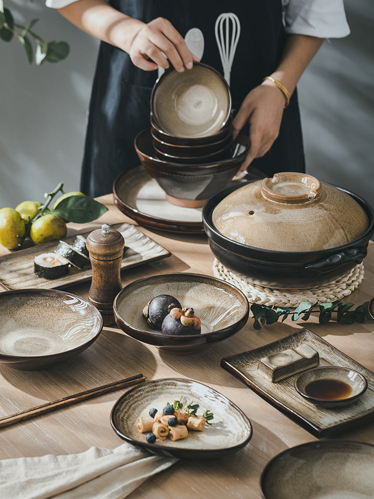 Household Purple Sand Kiln Turned Into Dishes Set