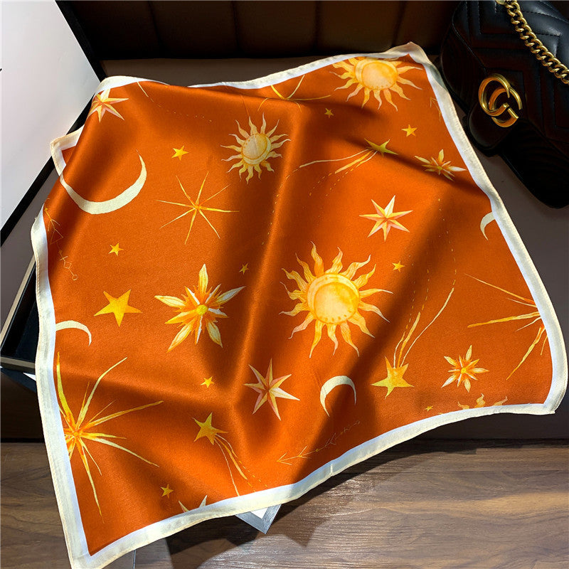 Thin Small Silk Fashion Retro Professional Scarf