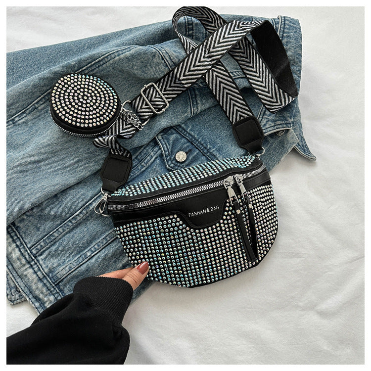 Sac à bandoulière simple, ceinture, décontracté, grande capacité, petit sac carré