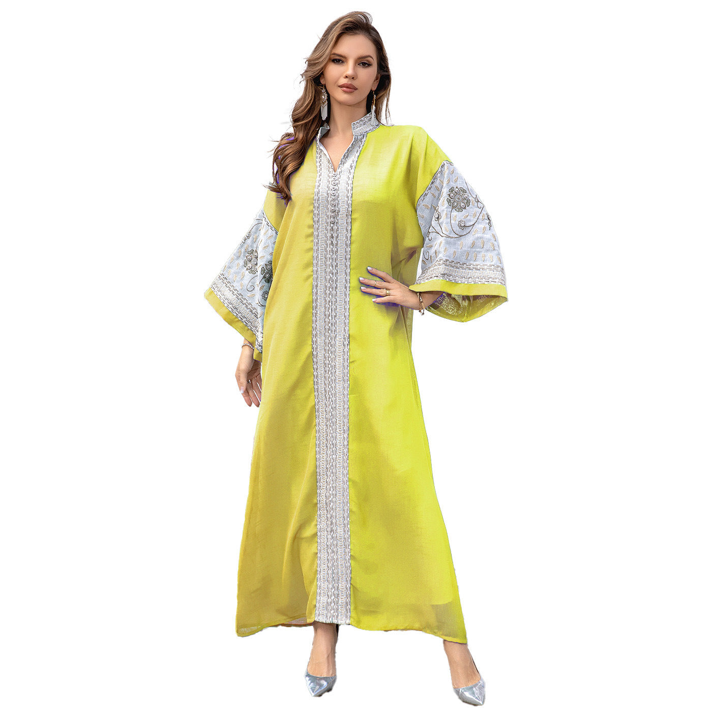 Middle East Foreign Trade Muslim Robe New Embroidered Women's Gown