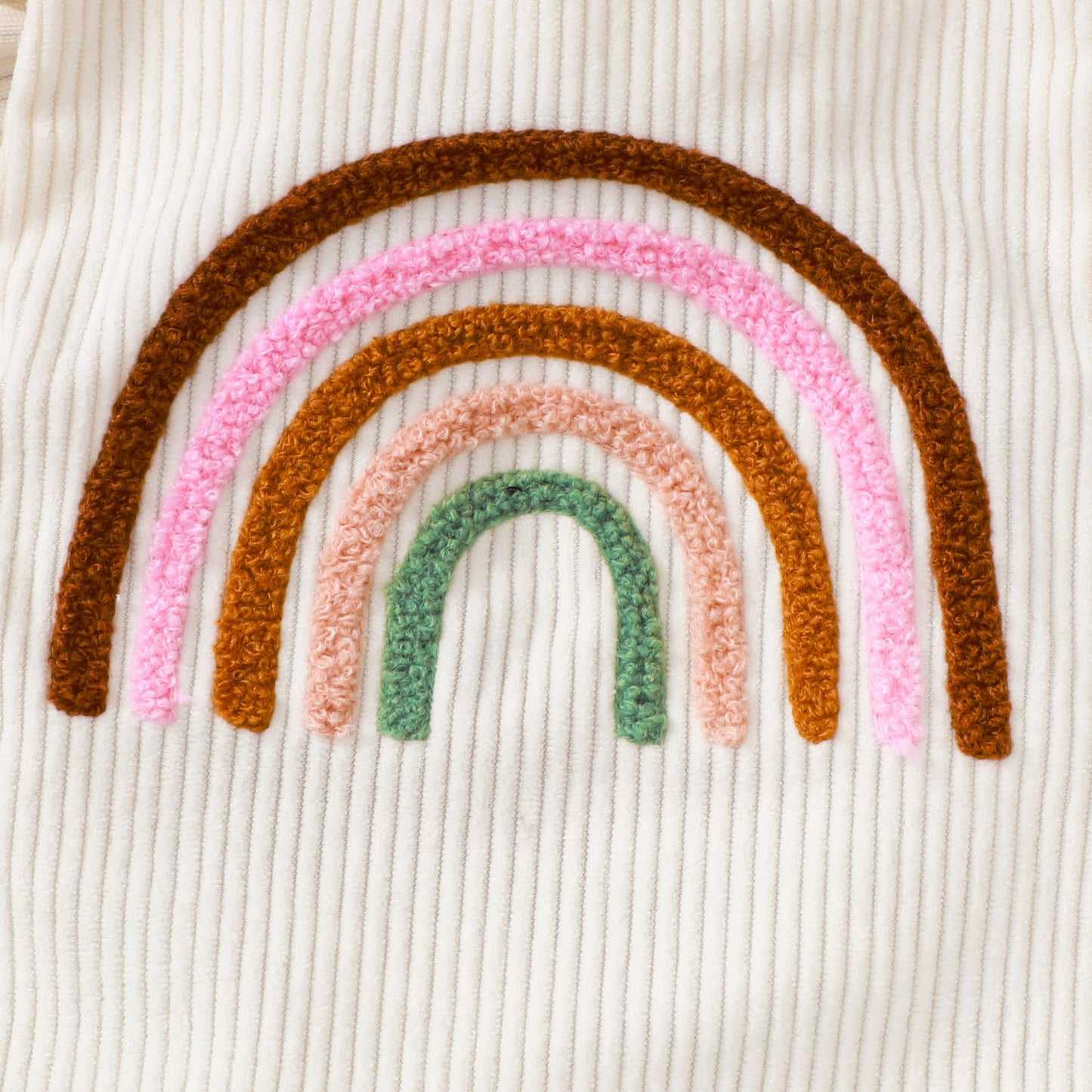 Neutral Baby Towel Embroidery Rainbow Shoulder Strap Lace Sling Headscarf