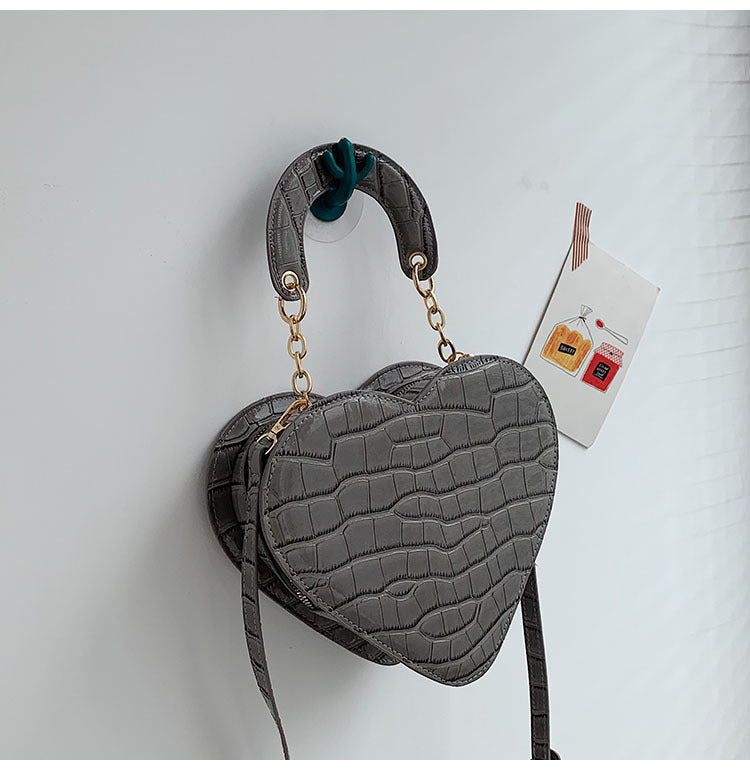 Bolso con forma de corazón Bolso diagonal para mujer con un solo hombro Love