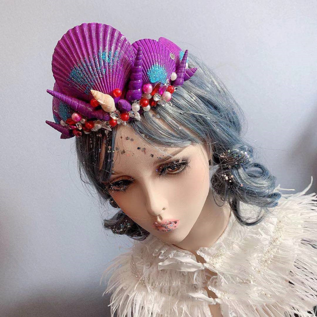 Retro Ocean Wind Mermaid Princess Headdress