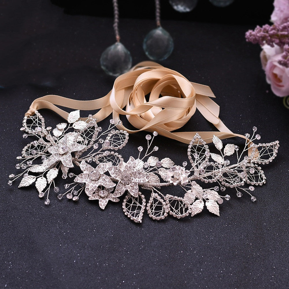 Bride Waist Seal Handmade Belt Rhinestone Wedding Dress