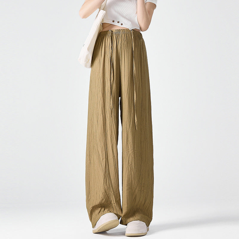 Maternity Pants Summer Drawstring Leisure Straight-leg Pants