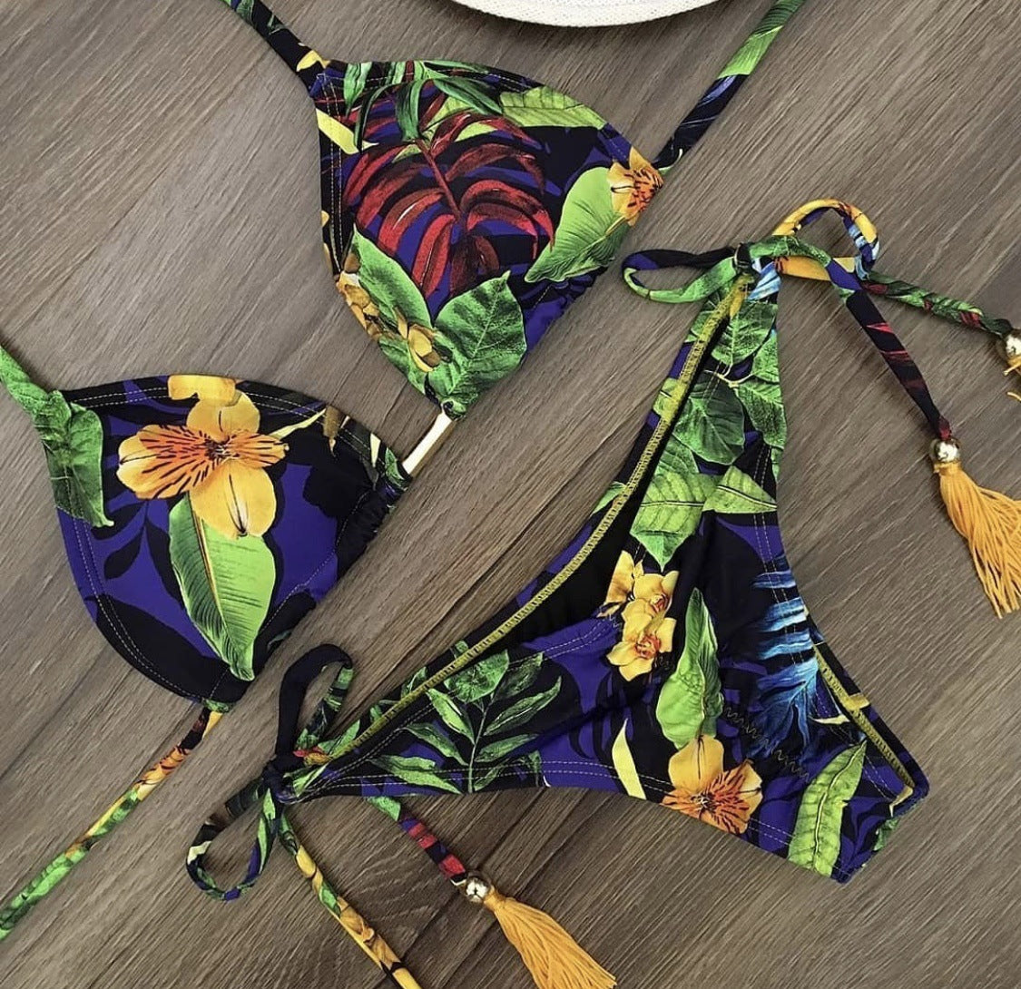 Women's Beach Split Printed Swimsuit