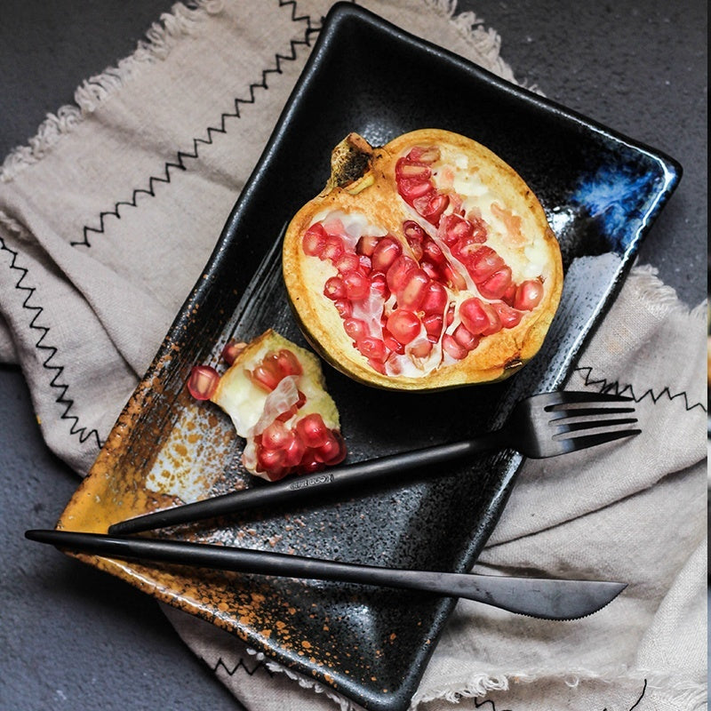 Plato de cerámica para pastel de frutas Dim Sum de sushi de cocina japonesa