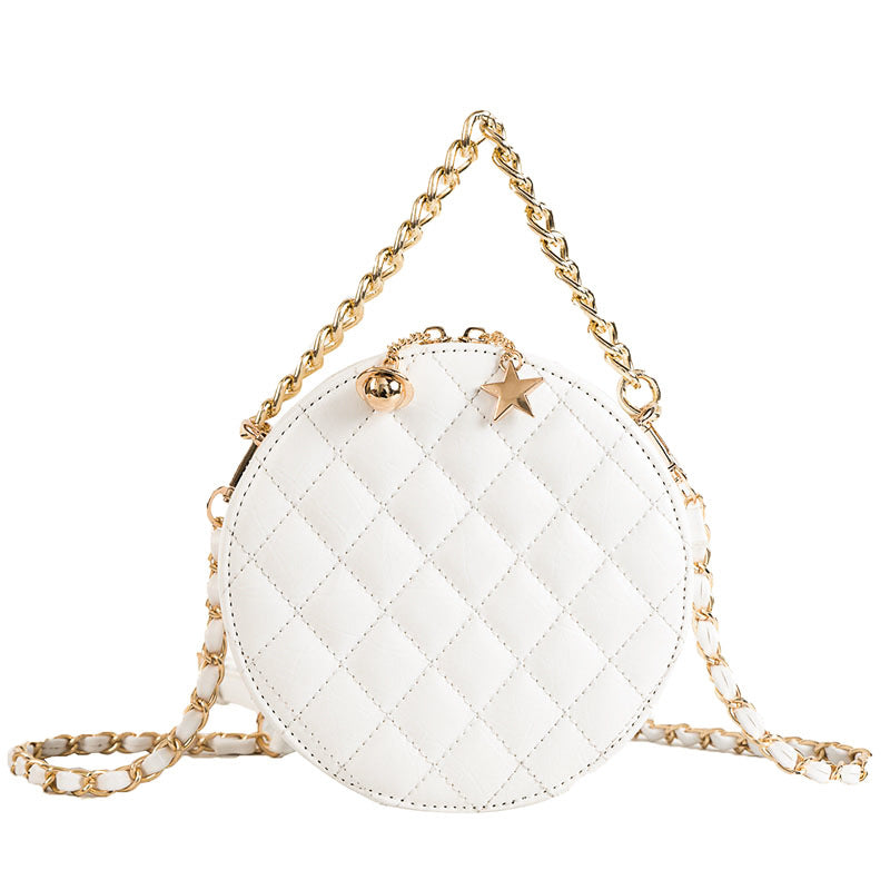 Diamond Chain Bag Small Round Female Bag