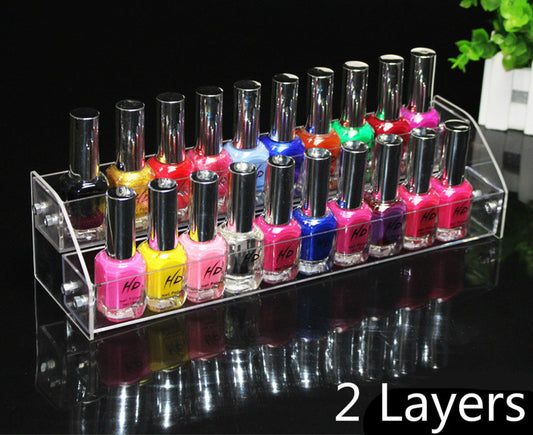 Acrylic Nail Polish Display Frame Transparent  Cosmetics Storage 26CM Storage Box