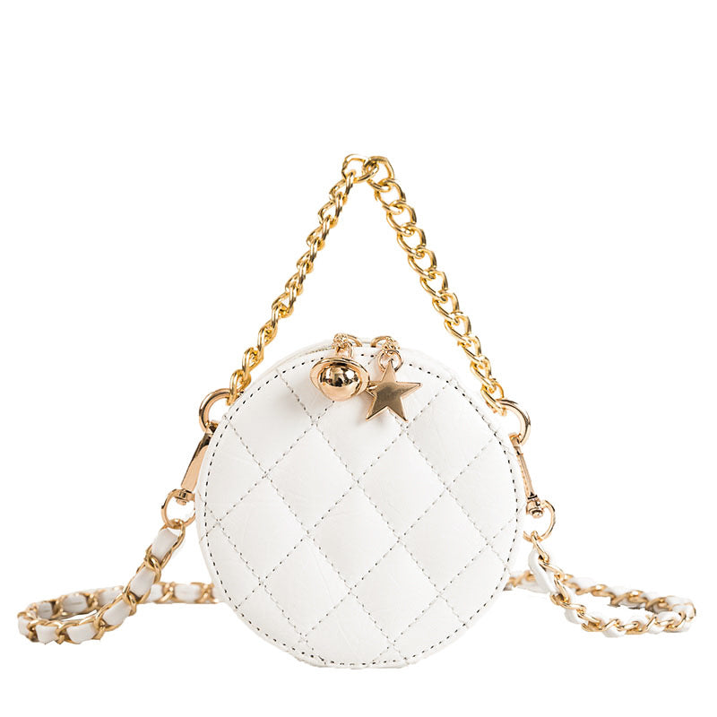 Diamond Chain Bag Small Round Female Bag