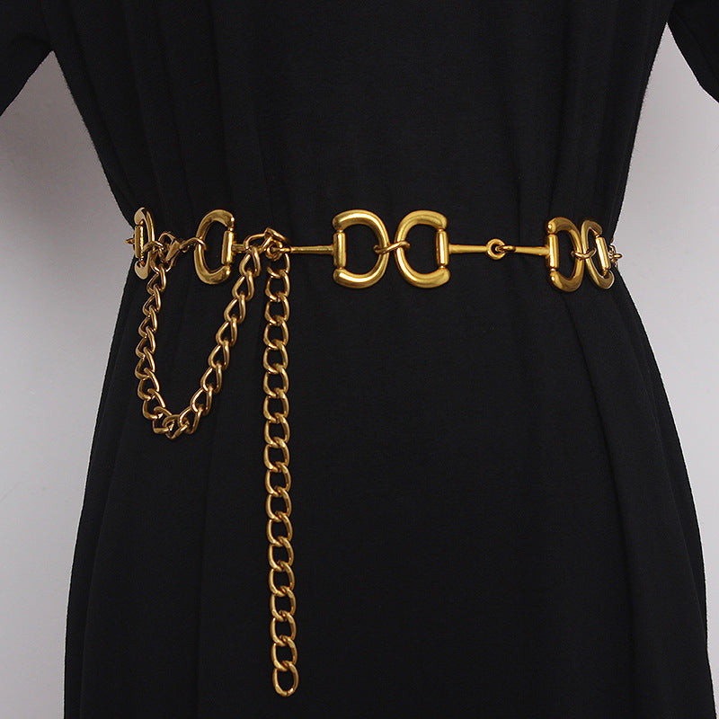 Metal Small Fragrant Waist Chain With Jeans Dress