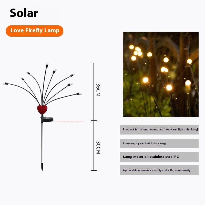 Lámpara de jardín impermeable al aire libre Solar Firefly Villa