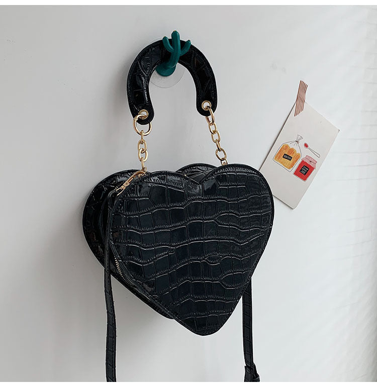 Bolso con forma de corazón Bolso diagonal para mujer con un solo hombro Love