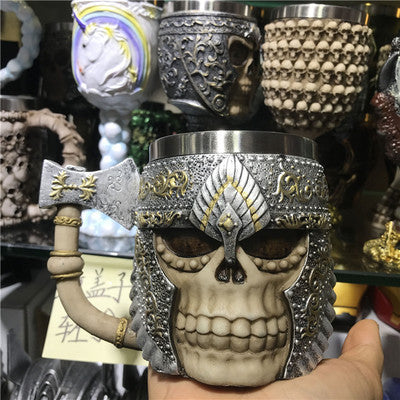 Printing Halloween Mug Metal Wine Glass Skull Mug