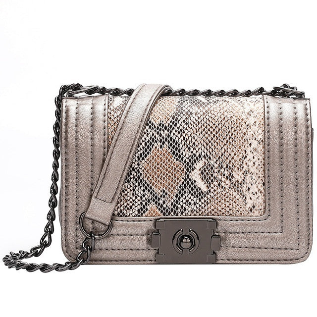 Snake chain messenger bag